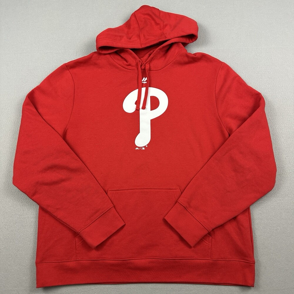 Philadelphia Phillies Hoodie Men Extra Large Red Logo Fanatics Sweatshirt MLB XL